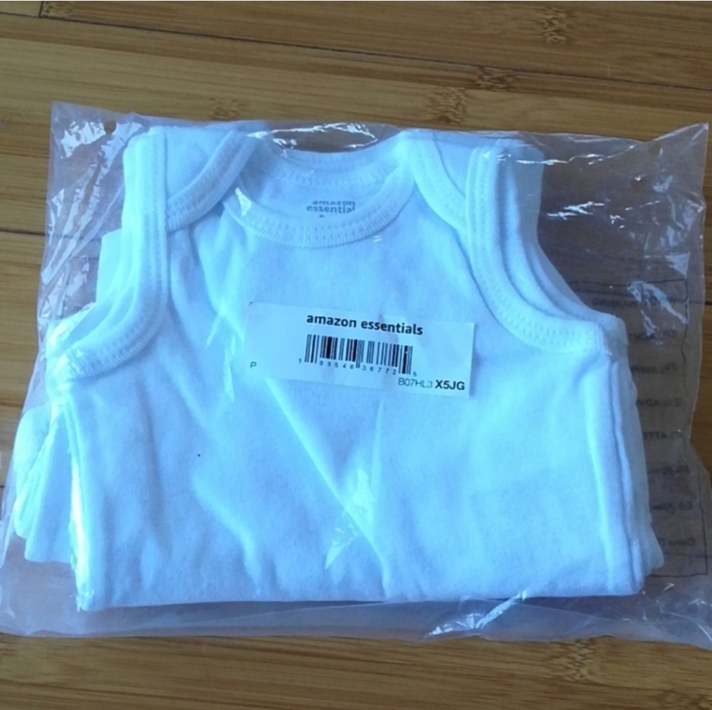 6-Pack Sleeveless Onesie Bodysuits Baby Size Preemie
